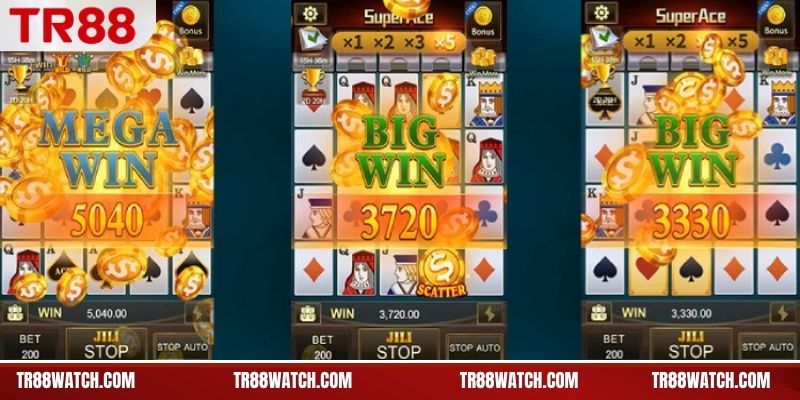  Diễn biến quay phổ biến trong nổ hũ Super Ace